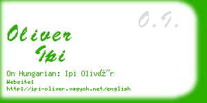 oliver ipi business card